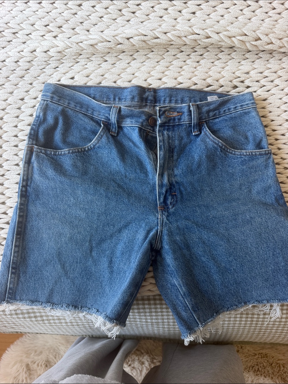 Rustler Vintage Medium Blue Denim Cutoff Shorts